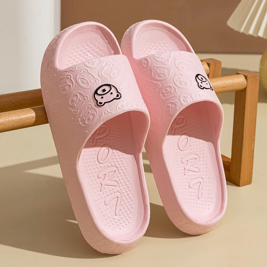 Men’s Summer Bear Print Slippers